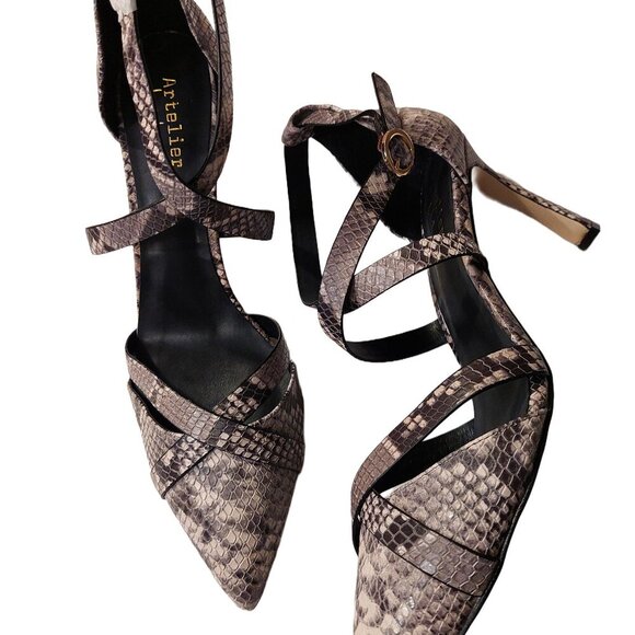 NICOLE Miller Grey Animal Print Pumps Size 11 - Picture 4 of 11